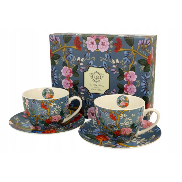 Set 2 cani Duo Art Gallery, portelan, 280ml, 9x7cm, multicolor