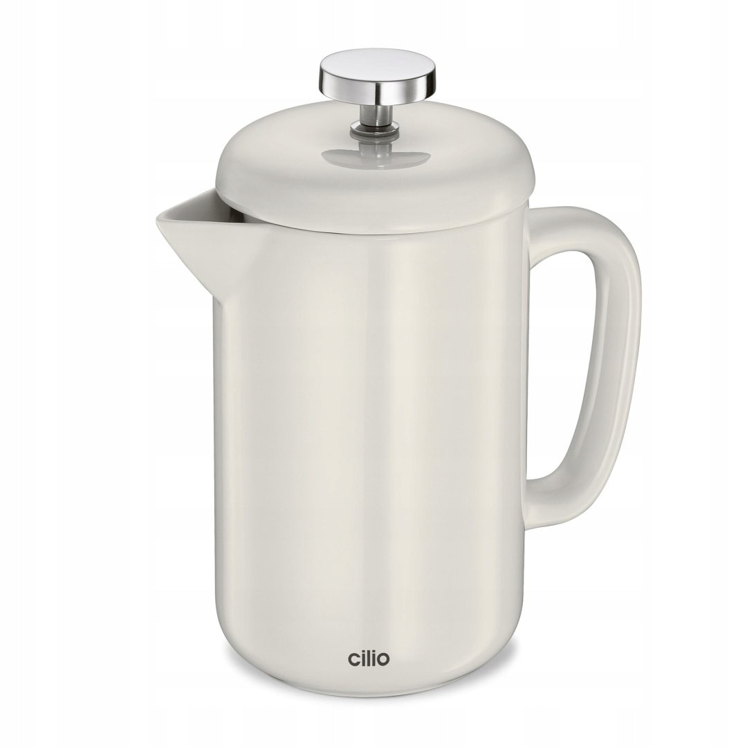 Cafetiera presa Cilio Bianca crem 0,5L 9,5x17,5cm set 4 cesti