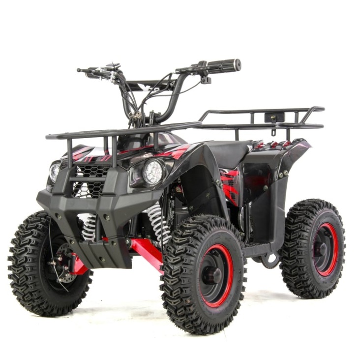 Atv electric copii XTR E-M9 800W, culoare negru/rosu