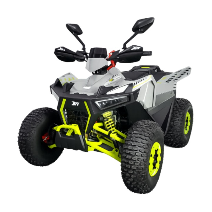 ATV copii XTR 022 ProShark 125cc, 8 inch, 1+1 viteze, pornire electrica, gri-lime
