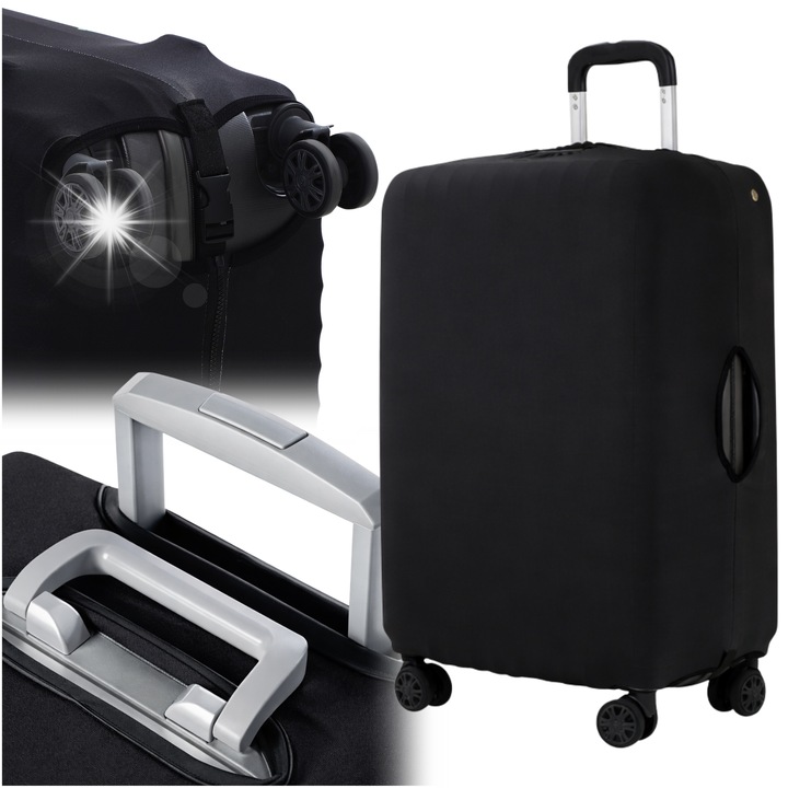 Husa elastica protectie valiza Korbi L negru