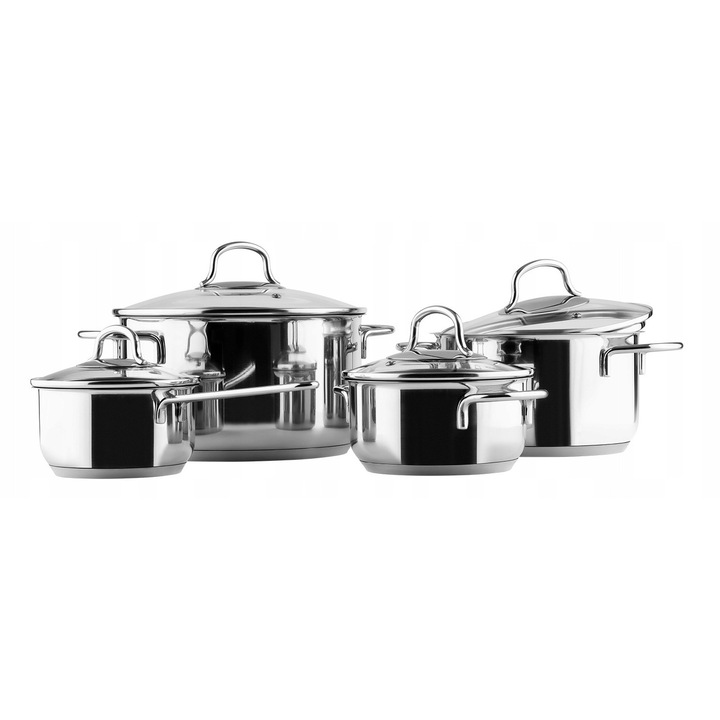 Set vase gatit Vinzer TECHNO 9 piese inox 18/10 multicolor 20x48x27cm