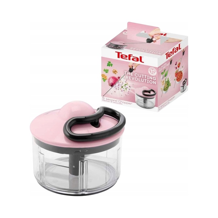 Ръчен чопър Tefal K1330755 0,5л розов