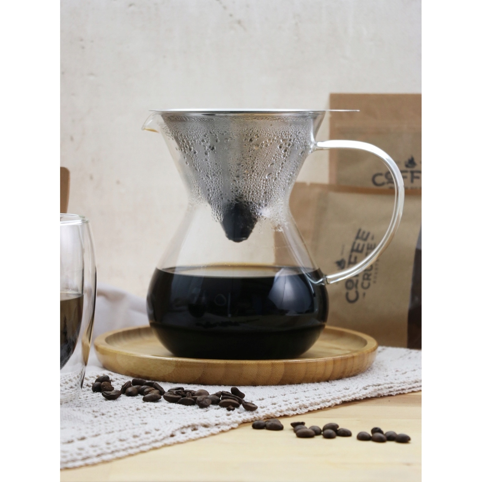 Zaparzacz cafea sticla MPLCo 0.8L filtru inox