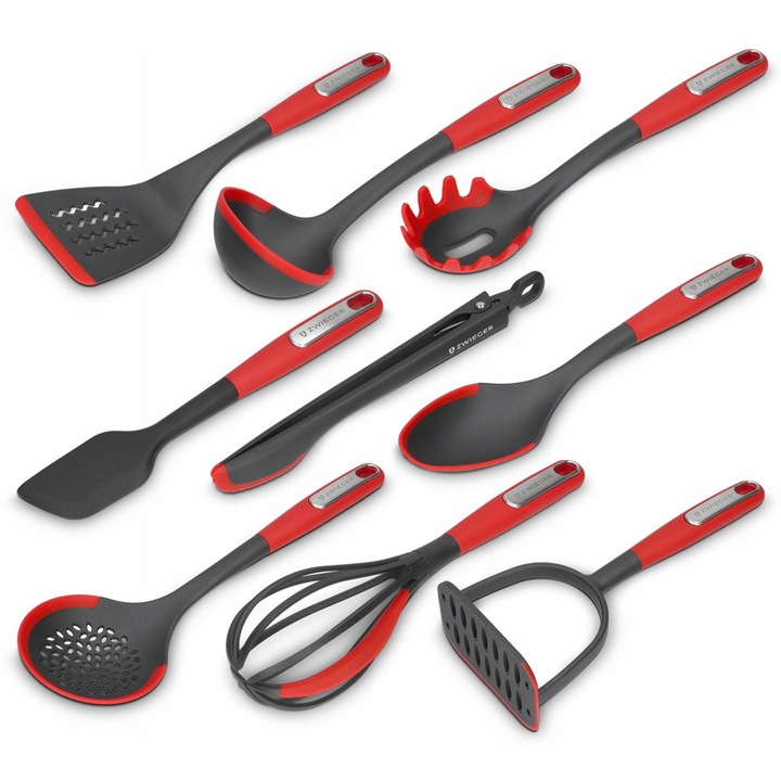 Set ustensile bucatarie Zwieger Obsidian Lite 9 piese negru