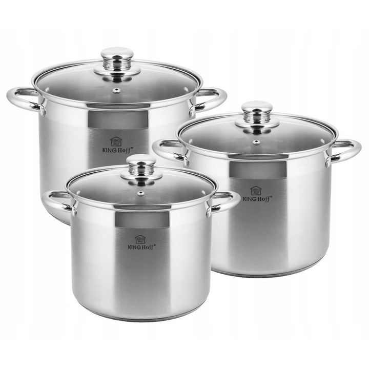 Set oale Kinghoff 6 piese inox capac sticla 7.2L-11.1L