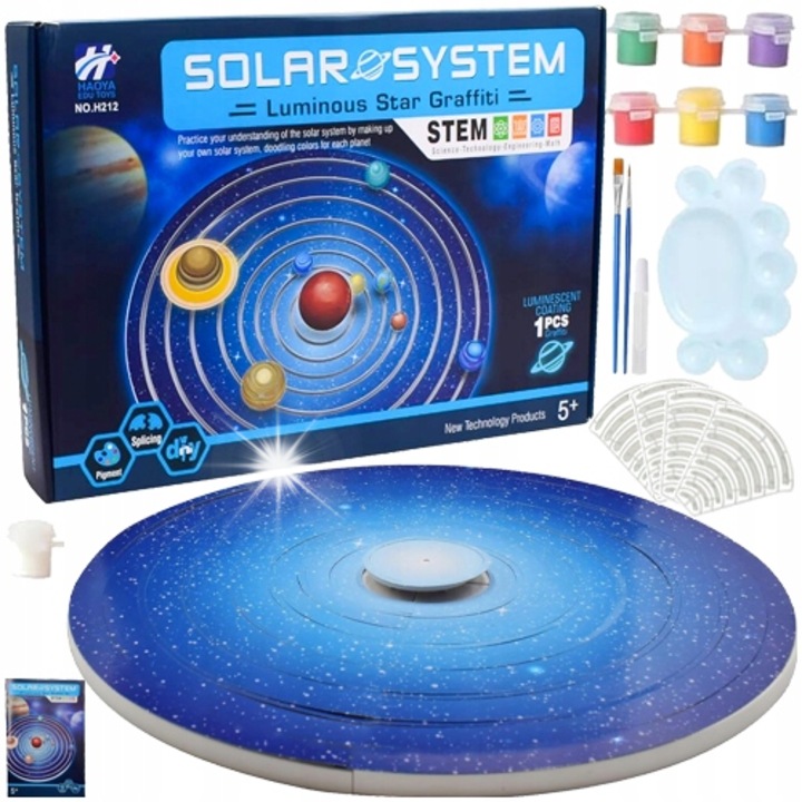Oktató LEAN Toys modell naprendszer, festés, 5+ év