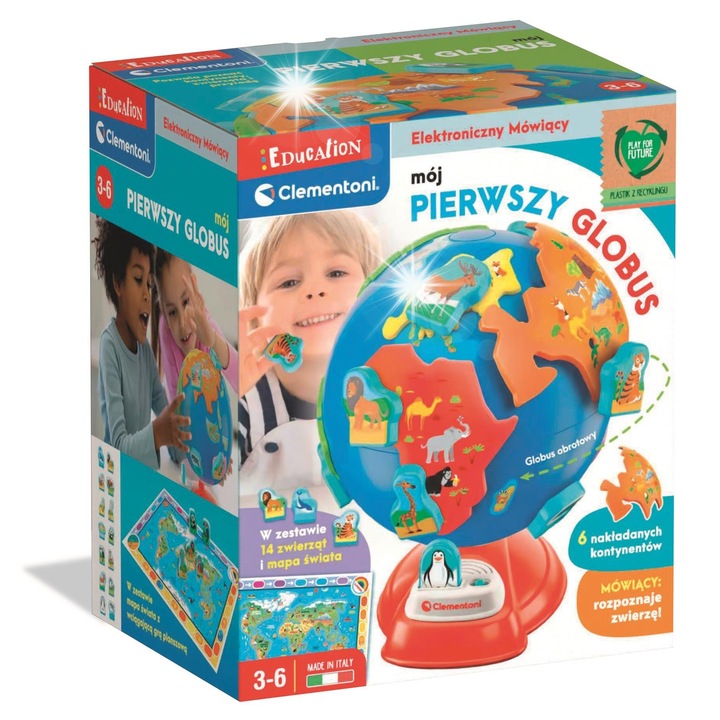 Интерактивен глобус Clementoni 50757 образователен многоцветен 20x20cm