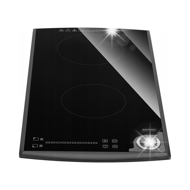 MPM MKE-24 indukciós elektromos főzőlap, 2 zónás, üveg, 3100W