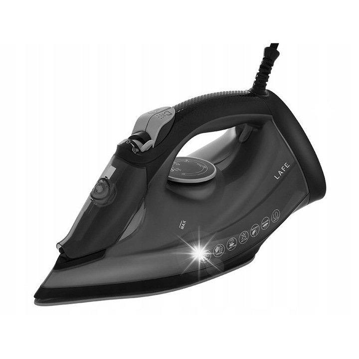 Fier de calcat cu aburi Lafe GlidePro, 2600W, ceramic, 600ml, 80g/min, alb
