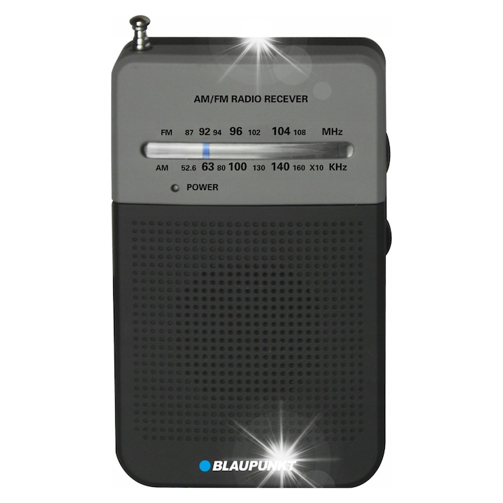 Radio portabil Blaupunkt PR3BK AM/FM negru 6.3x10x2.3cm