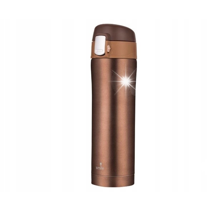 MPM Smile termosz, 420ml, barna, 6.4x23.5cm