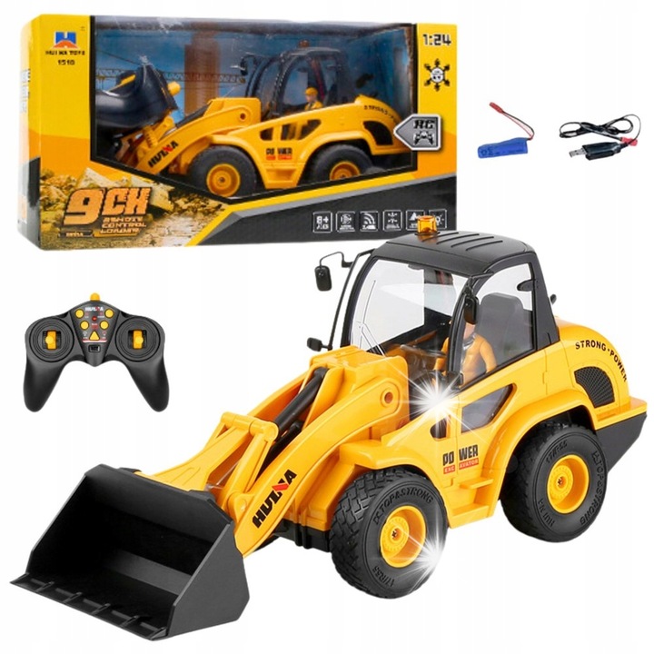 Excavator incarcator LEAN Toys 1:24 telecomandat LED 26.5x12.5x10.5cm