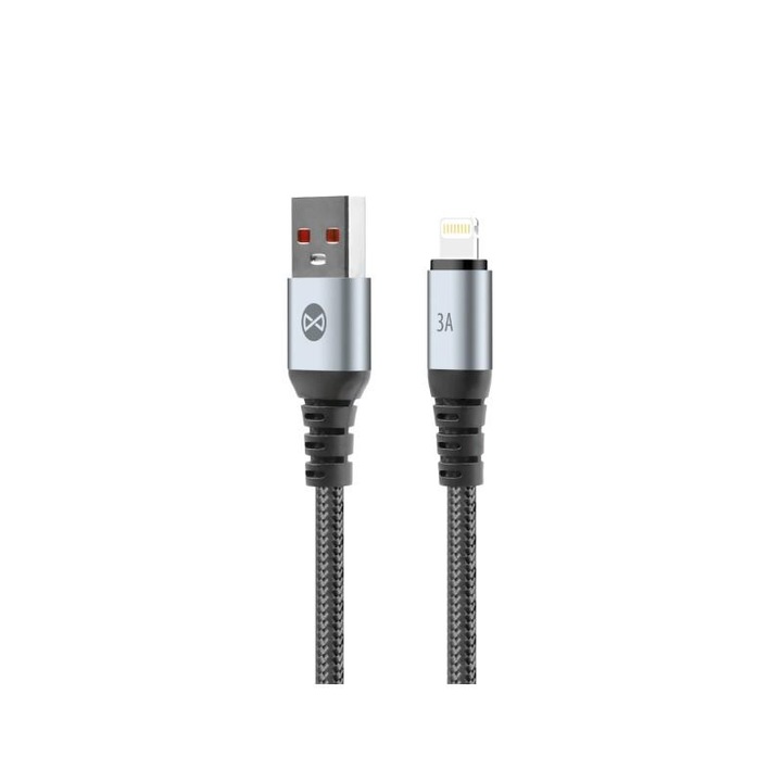 Cablu Date si Incarcare USB-A - Lightning Forever Braix 18W 1m Negru