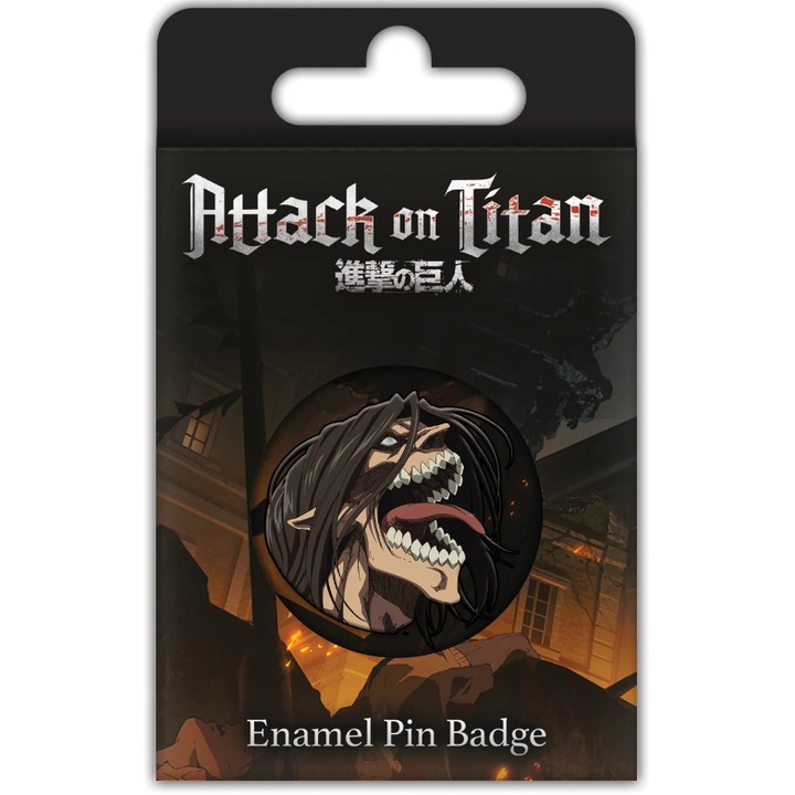 Kitűző - Attack On Titan S4 - Eren Titan Rage, Többszínű
