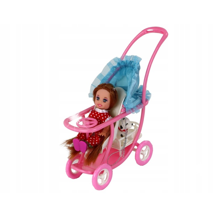 Бременна кукла Lucy Lean Toys комплект аксесоари XXL розов бял 32x8см
