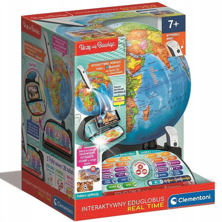 Glob Interactiv Clementoni EduGlobus Digitális Többszínű 35x42x2.9cm