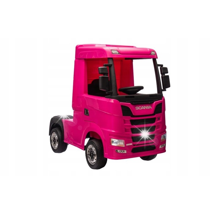 Masina electrica copii LEAN Toys, model Scania 500R roz 4x4 134.5x85.5x74cm