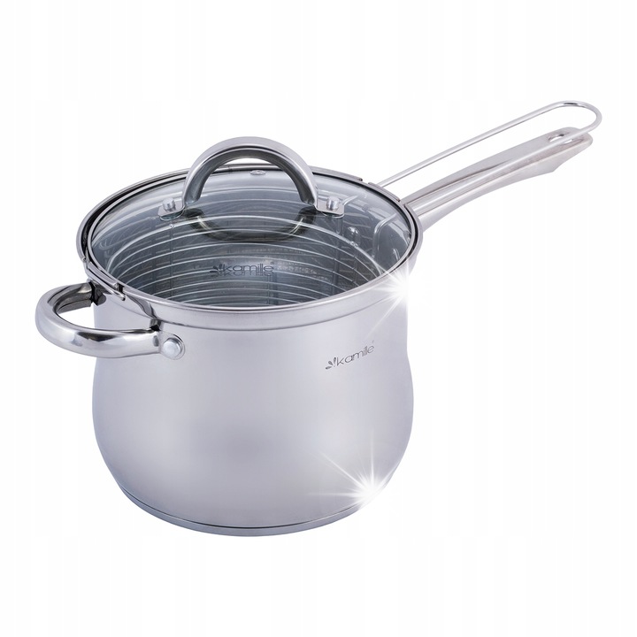 Ibric Kamille 3.5L cu sita si capac, inox, 18x15cm