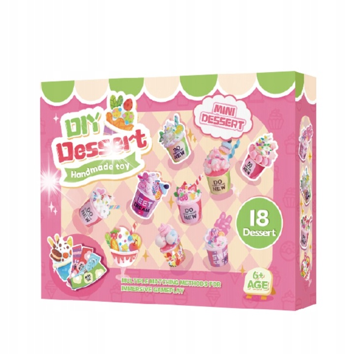 Set creativ desert DIY pentru copii 6+, colorat, accesorii diverse