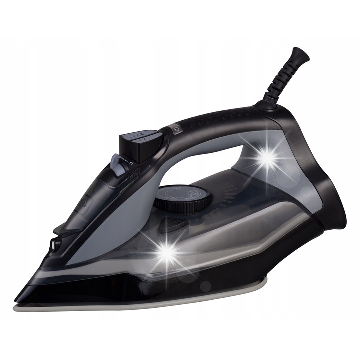 Fier de calcat cu abur Kamille KM-6711, 2800W, anti-calcar, anti-picurare, ceramic, 12.5x29.7x15.8cm