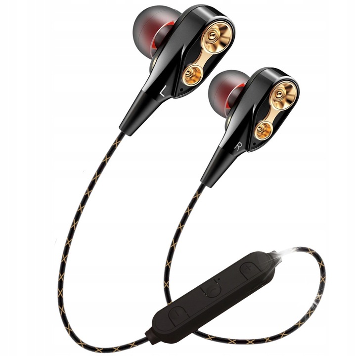 DM Dual Sonic Sport vezeték nélküli fülhallgató, sztereó, izzadásálló, fekete, 11.4g