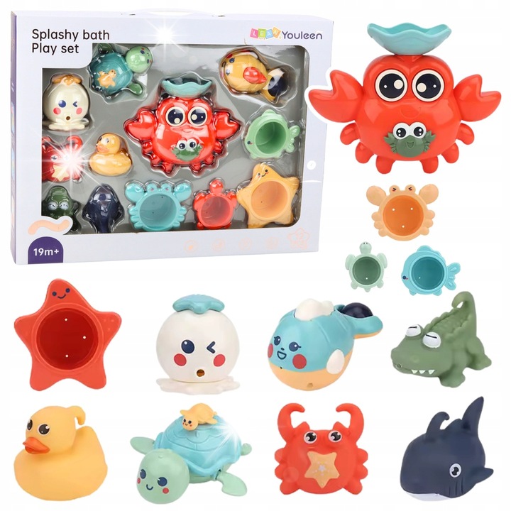 LeanToys tengeri kalandok fürdőjáték szett, többszínű, 46x35x8.5cm