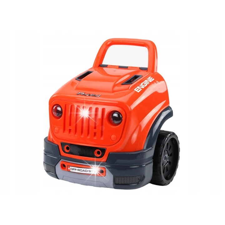 Set atelier auto pentru copii LEAN Toys portocaliu 47x40x39cm