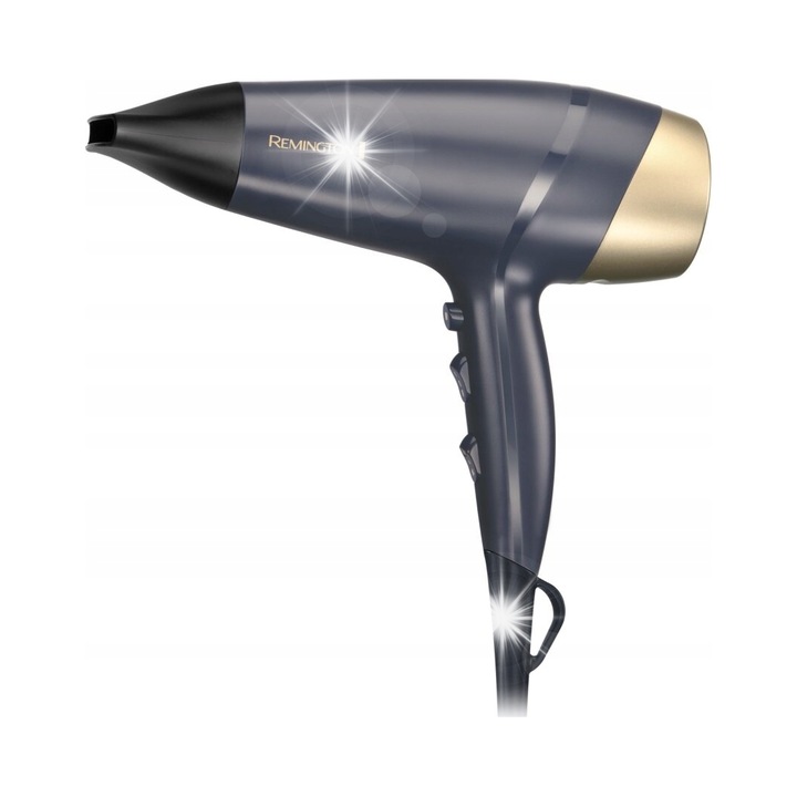 Сешоар Remington D5805, 2200W, йонизация, дифузер, тъмносин-златист