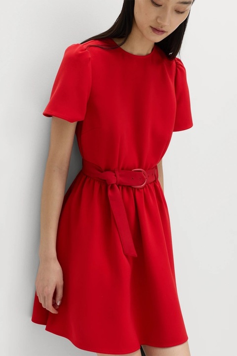 Marks & Spencer, Rochie mini cu maneci scurte, Rosu vermillion