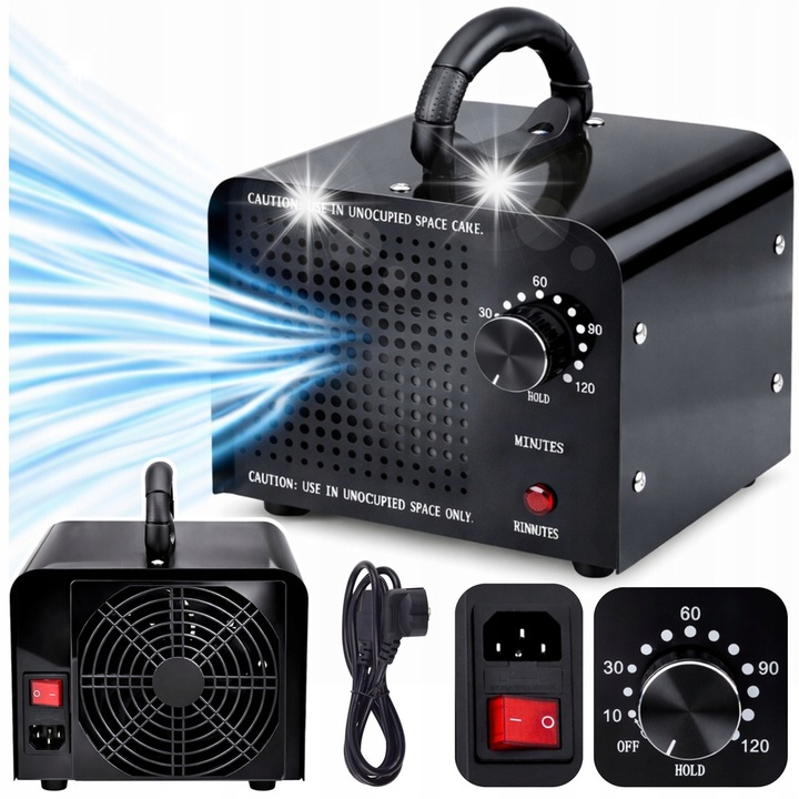 Generator ozon 155W 60000MG timer pentru incaperi si masini