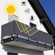 Paravan plasa umbrire pentru balustrada balcon, 95% umbrire, impermeabila, 500x90 cm, antracit