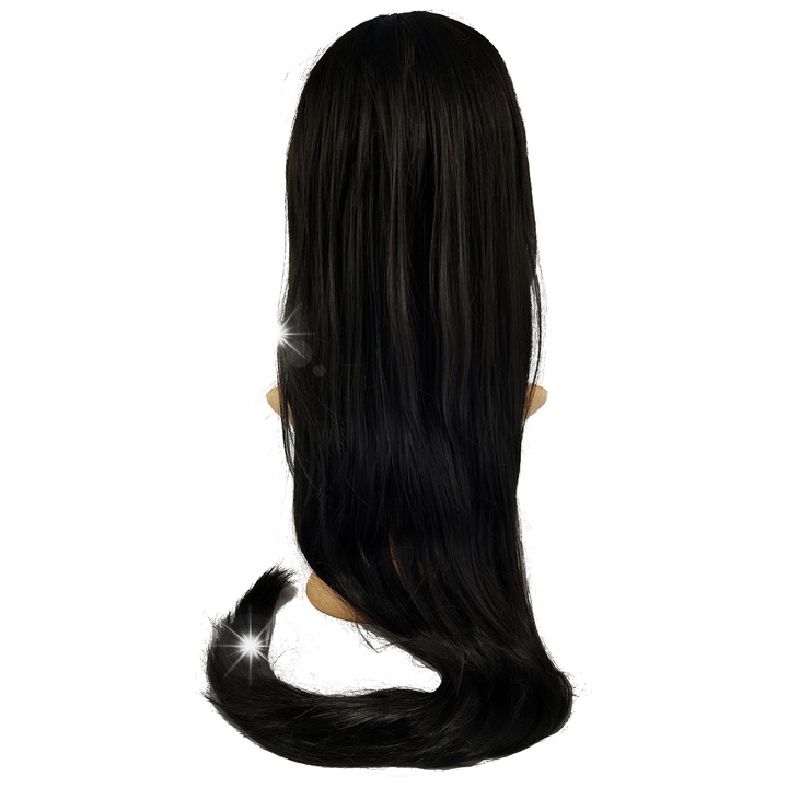 Peruca cosplay DKM 100cm negru lung