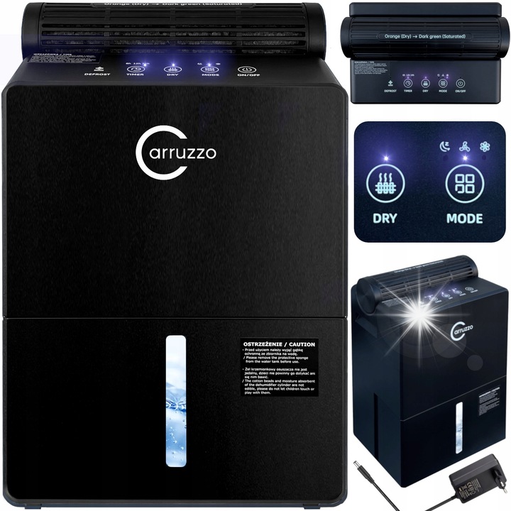 Dezumidificator Carruzzo Clear Air, dublu proces, 2500ml, alb, 54W