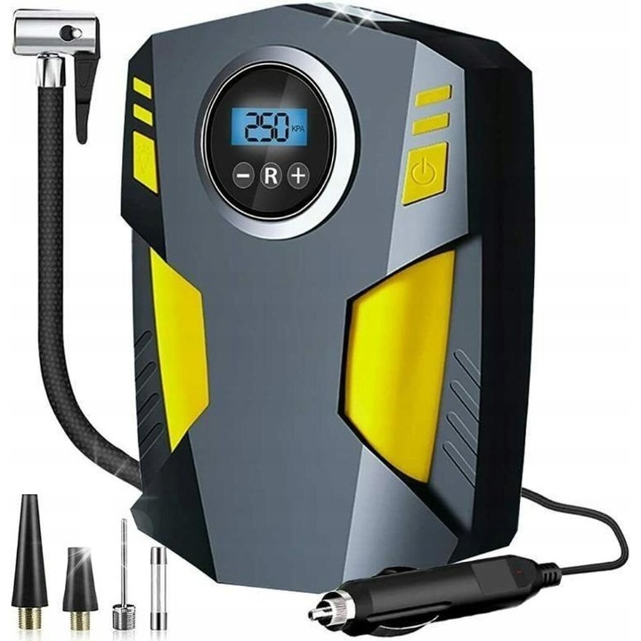 Автомобилен компресор Kopier 12V 30л/мин LED LCD 150PSI 3м