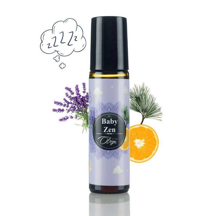 Roll-on Uleiuri Esentiale pentru Copii pentru Calm si Somn cu Portocala, Lavanda si Cedru