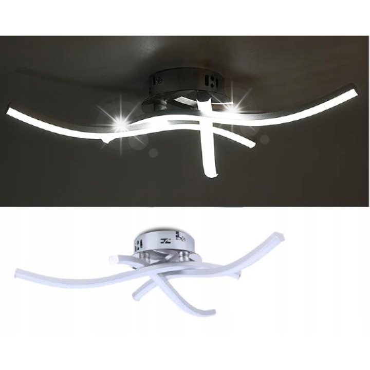 Aptel modernista króm LED mennyezeti lámpa 43x43x9cm 16W