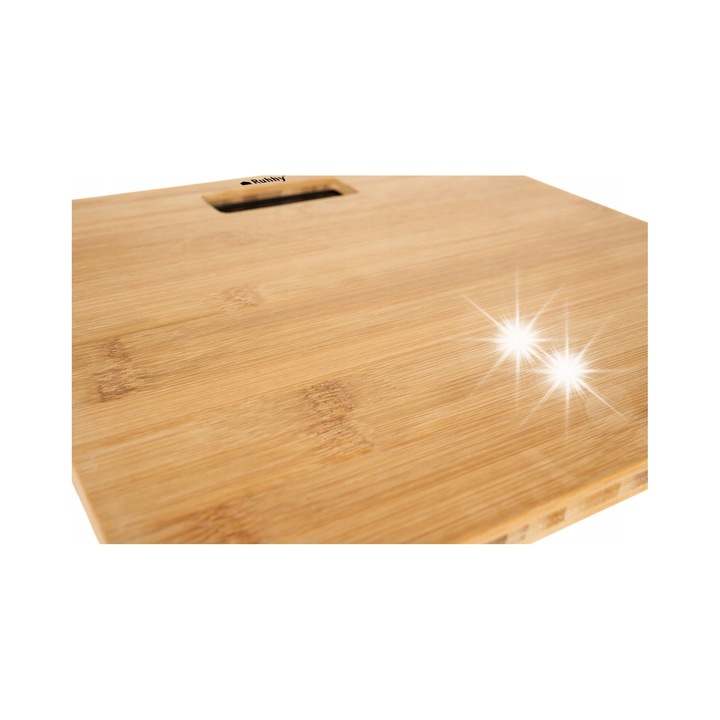 Кантар за баня Ruhhy бамбук LCD 180кг 28x28x3см