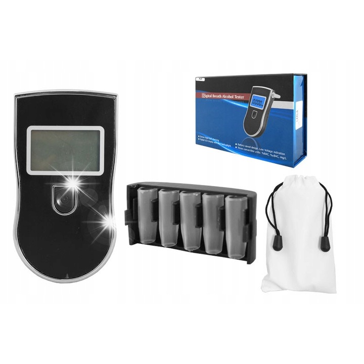 Etilotest Apte AT-818 digitális fekete 110x60x30mm szájrész készlet