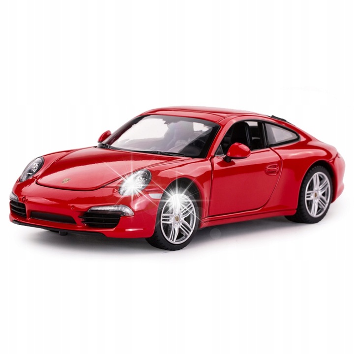Модел автомобил Porsche 911 Carrera S Rastar червен 1:24 19см