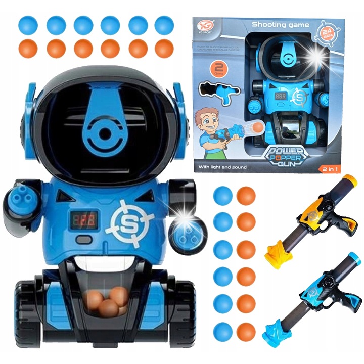 Joc de indemanare robot MTA cu 2 pistoale si bile colorate
