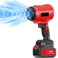 Suflanta de inalta presiune fara fir de 21V 500W, 26000RPM, portabila, cu iesire de aer de 70 mm, pentru frunze, carbune, praf, zapada