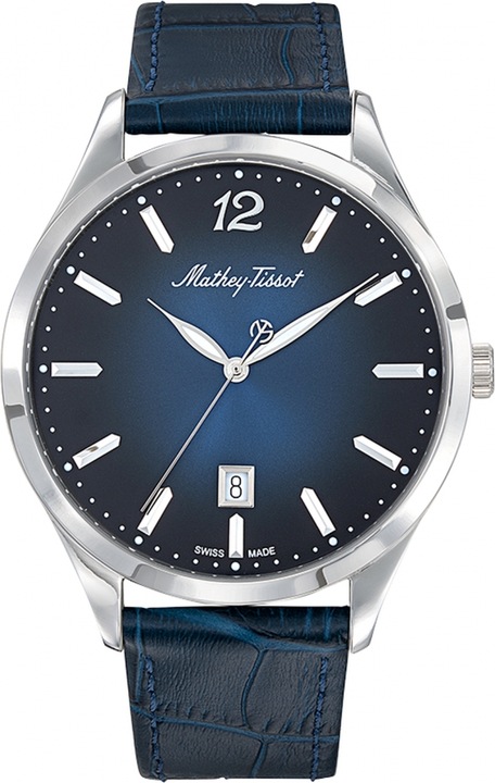 Ceas barbatesc MATHEY-TISSOT H411ABU, bleumarin, clasic
