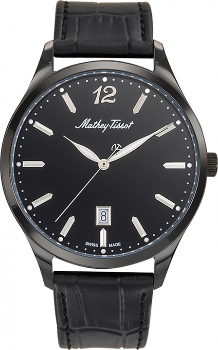 Ceas barbatesc MATHEY-TISSOT H411NN negru, clasic