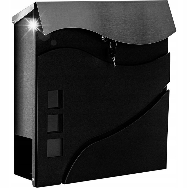 Stilista Austin fekete postaláda 37x37x11cm fém