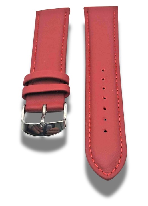 Curea Eleganta pentru Ceas din Piele Rosie 22mm