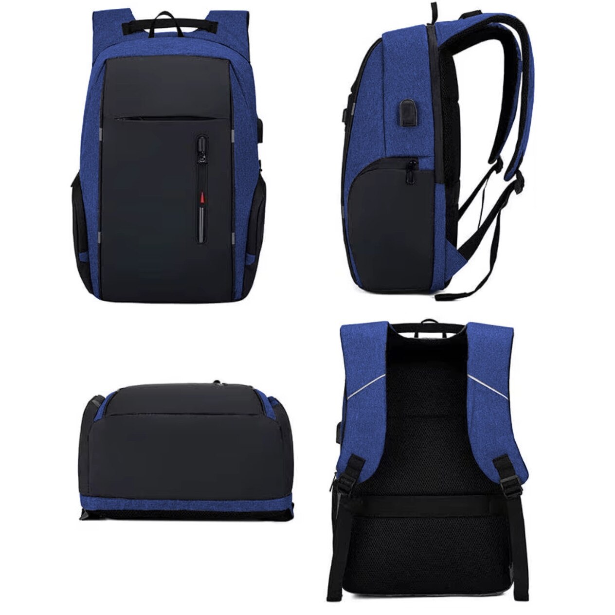 Rucsac DKM laptop 17 inch USB negru 42x31x17cm