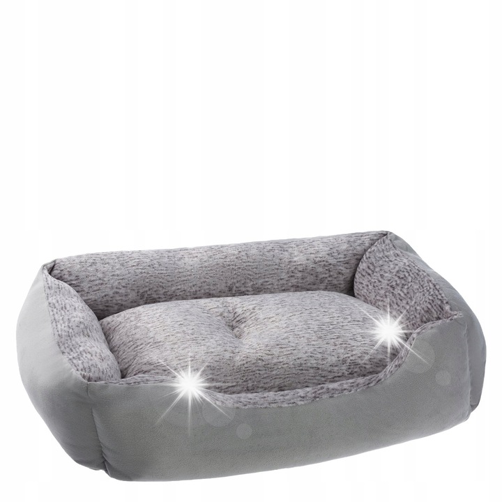 Petstuff kutyaágy 90x65x22cm szürke plüss
