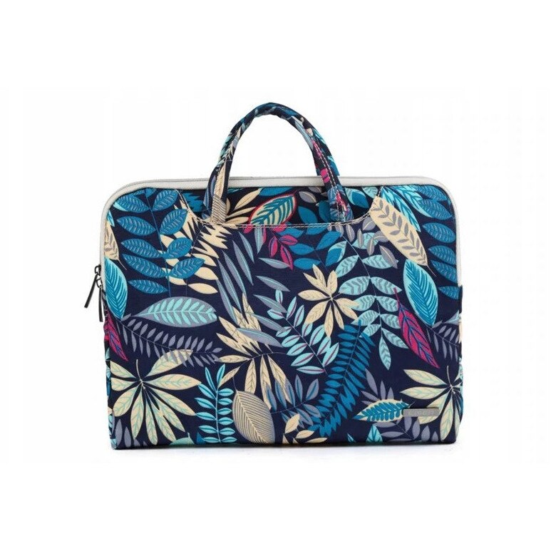 DKM, husa laptop textil cu interior din plus, rezistenta la apa, cu maner si buzunare laterale, pouch inclus, multicolor, 15-16 inch