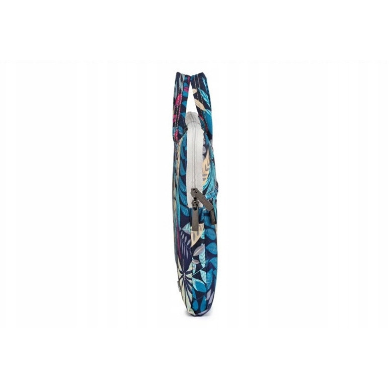 DKM, husa laptop textil cu interior din plus, rezistenta la apa, cu maner si buzunare laterale, pouch inclus, multicolor, 15-16 inch